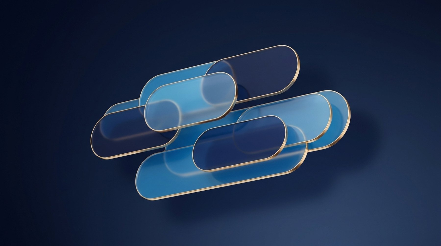 Abstrakte 3D-Formen im CI